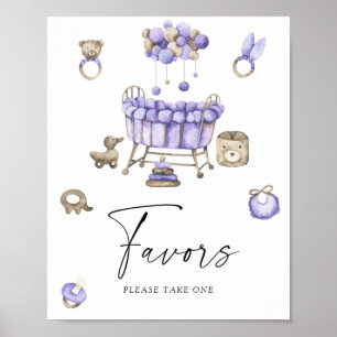 Nursery baby shower Favours Poster