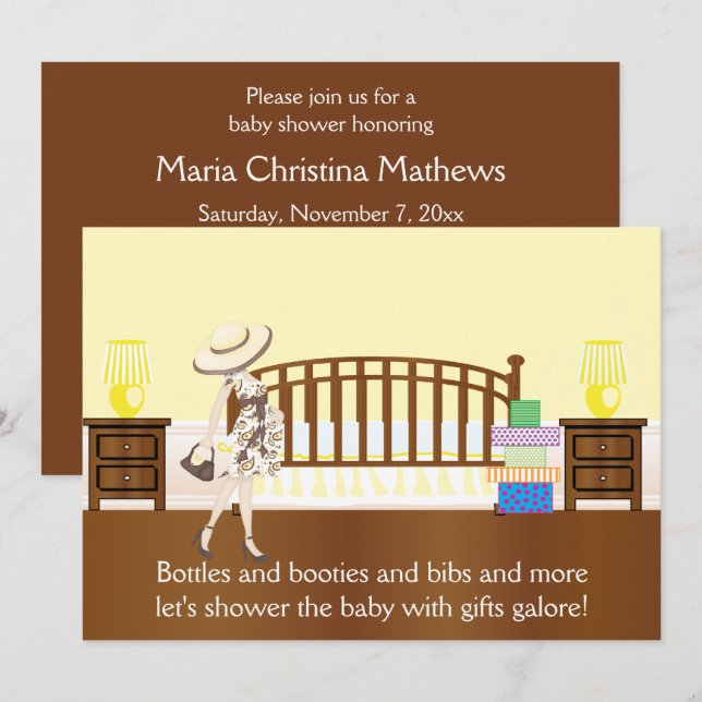 Nursery Baby Shower Invitation (YCA) (Front/Back)