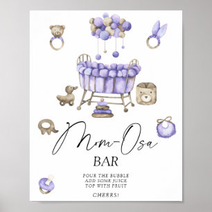 Nursery baby shower Momosa bar Poster