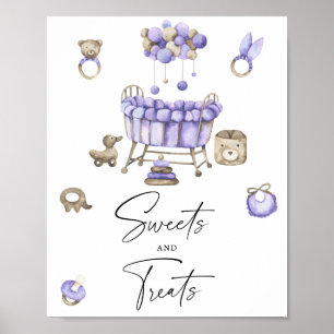 Nursery baby shower Sweets and treats Poster