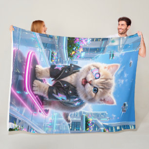 Nursery blanket/cute kitten fleece blanket