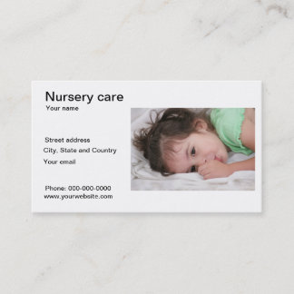 Nursery care business card