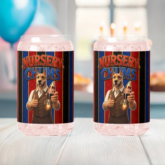 Nursery Chums glasses/cups/mr. Chum Can Glass (Insitu (Baby Shower))