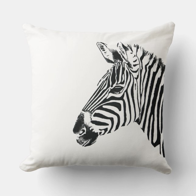 Nursery Cushion - Zebra (Front)