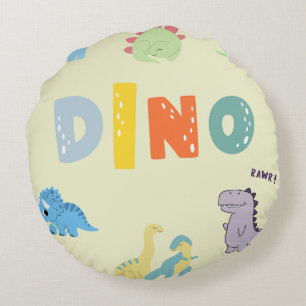 nursery cute baby dinosaur round cushion