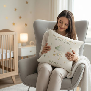 Nursery Decor Twinkle Little Star Celestial Theme  Cushion