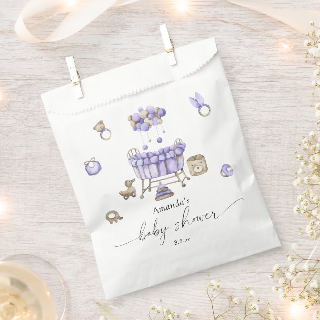 Nursery gender neutral Baby shower Favour Bags (Clipped)