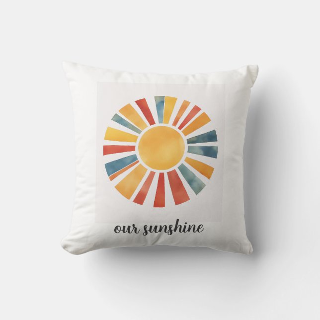 Nursery\Kids Boho Sun Personalised Sunshine Custom Cushion (Front)