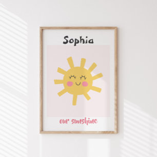 Nursery\Kids Sun Personalised Sunshine Custom Poster