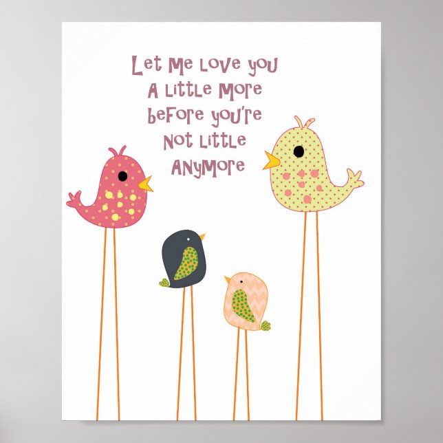 Nursery Little Bird  Wall Art (Front)