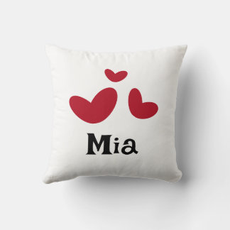 Nursery Minimalist Red Heart Throw Pillow