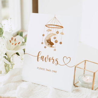 Nursery mobile Favour please take one Pedestal Sig Pedestal Sign