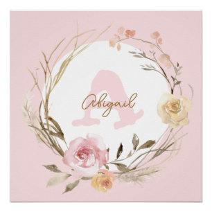 nursery monogram poster
