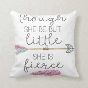 Nursery Pillow Little Fierce Arrow Tribal Feather