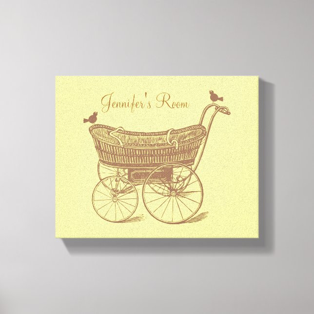 Nursery Print- Any Colour Background! Canvas Print (Front)
