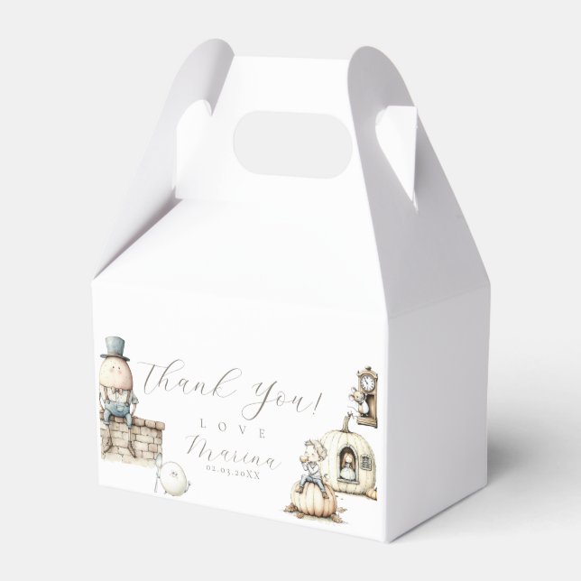 Nursery Rhyme Baby Shower Favour Box (Front Side)