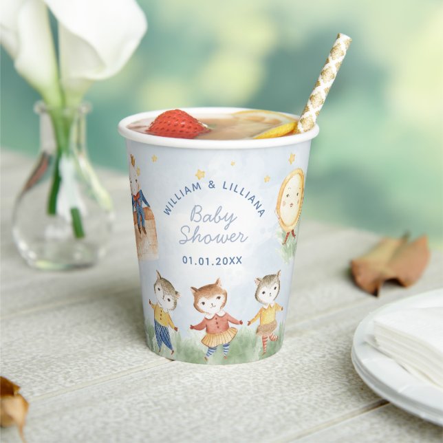 Nursery Rhyme Baby Shower Paper Cups (Insitu)