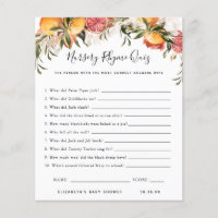 Nursery Rhyme Quiz | Baby Shower Game