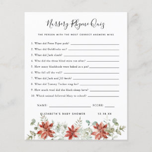Nursery Rhyme Quiz   Baby Shower Game