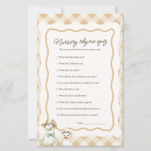 Nursery Rhyme Quiz Goose Theme Baby Shower Game