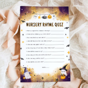 Nursery Rhyme Quiz Halloween Baby Shower Game