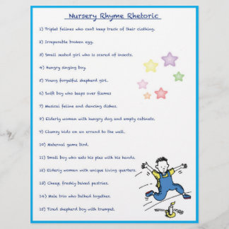 Nursery Rhyme Rhetoric Game - Boy Style