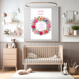 Nursery rhyme "Ring a Ring O Roses" personalise  Poster