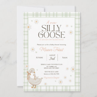 Nursery Rhyme Silly Goose Baby Shower Invitation