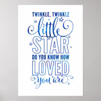 NURSERY RHYME twinkle, twinkle little star blue