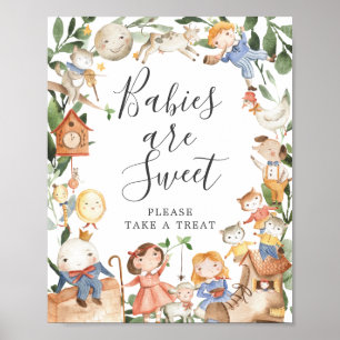 Nursery Rhymes Baby Shower Babies Are Sweet Sign