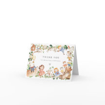 Nursery Rhymes Baby Shower Thank You Card