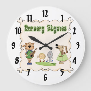 Nursery Rhymes Cow & Fiddle Kids Clock
