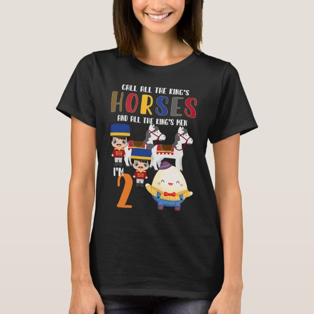 Nursery Rhymes for Kids or Humpty Dumpty sat on a  T-Shirt (Front)
