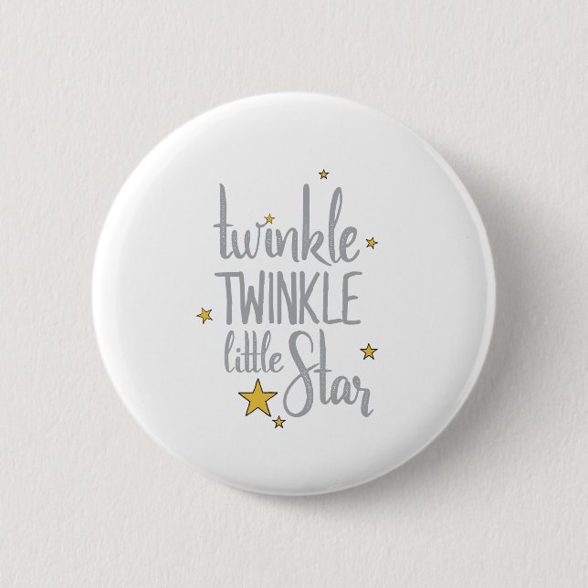 Nursery Rhymes Image Twinkle Twinkle Little Design 6 Cm Round Badge (Front)