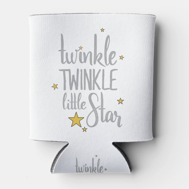 Nursery Rhymes Image Twinkle Twinkle Little Design Can Cooler (Front)