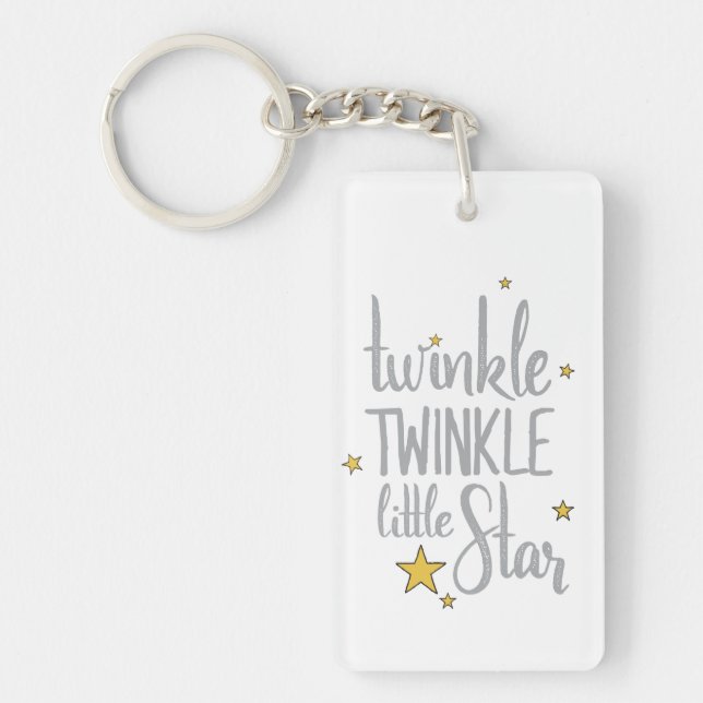 Nursery Rhymes Image Twinkle Twinkle Little Design Key Ring (Front)