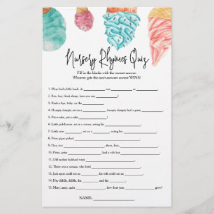 Nursery Rhymes Quiz What's the Scoop Baby Shower
