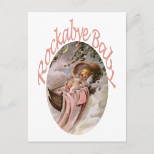Nursery Rhymes Rockabye   Baby Watercolor Postcard