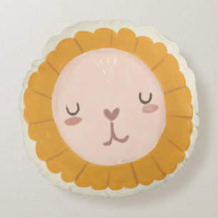 Nursery Room Cute lion baby Round Cushion