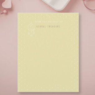 Nursery stationery baby yellow cute Note Card