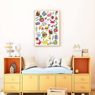 Nursery Summer Poster Kids Room Poster