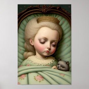 Nursery Sweet Innocent Sleeping Girl Poster