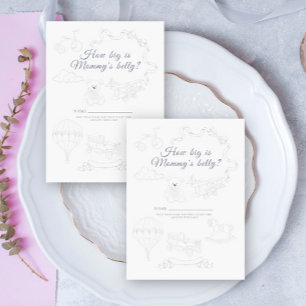 Nursery Toile How big is mummy's belly game Enclosure Card