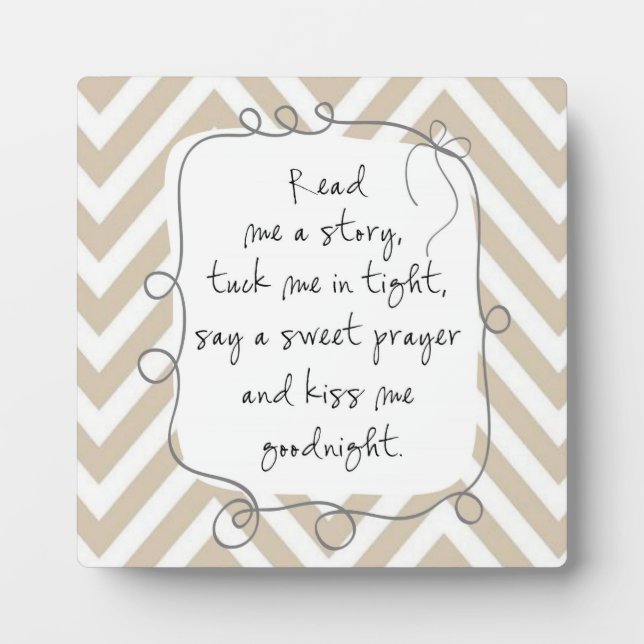 Nursery Wall Quote Read Me A Story Plaque (Front)