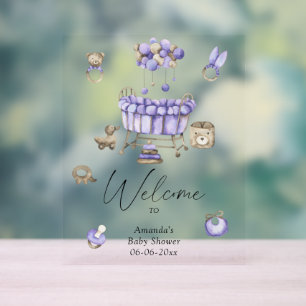 Nursery - welcome baby shower party acrylic sign