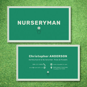 Nurseryman - Minimalist Business Card