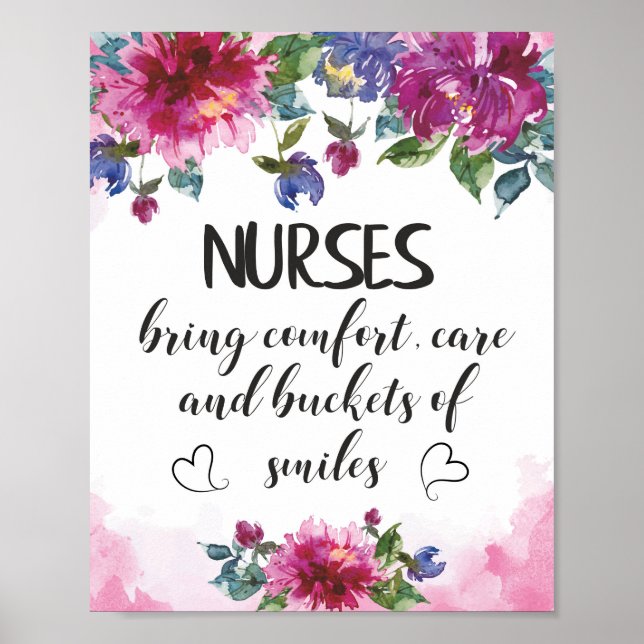 Nurses Appreciation Quote Graduation Gift Thank Poster (Front)