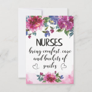 Nurses Appreciation Quote Graduation Gift Thank Thank You Card