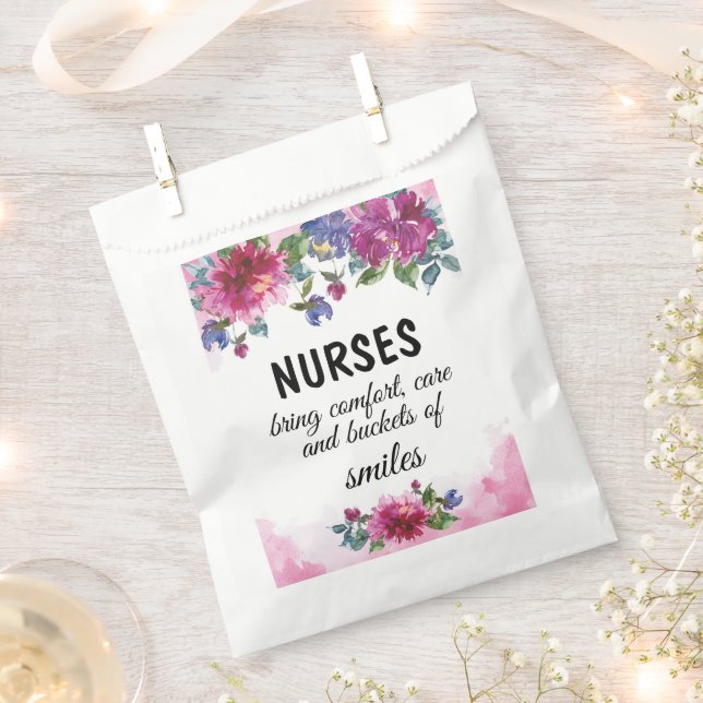 Nurses Appreciation Thank you Nurse leaving gift Favour Bags (Clipped)