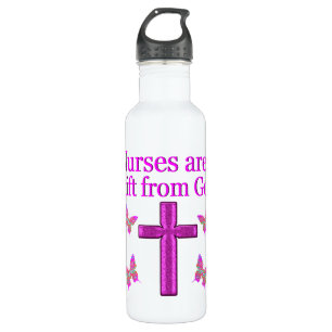 NURSES ARE A GIFT FROM GOD 710 ML WATER BOTTLE